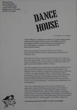 Dance House Flyer 1991 (2 of 2)